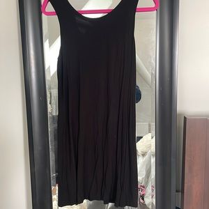 Black sundress with criss cross pattern in the back